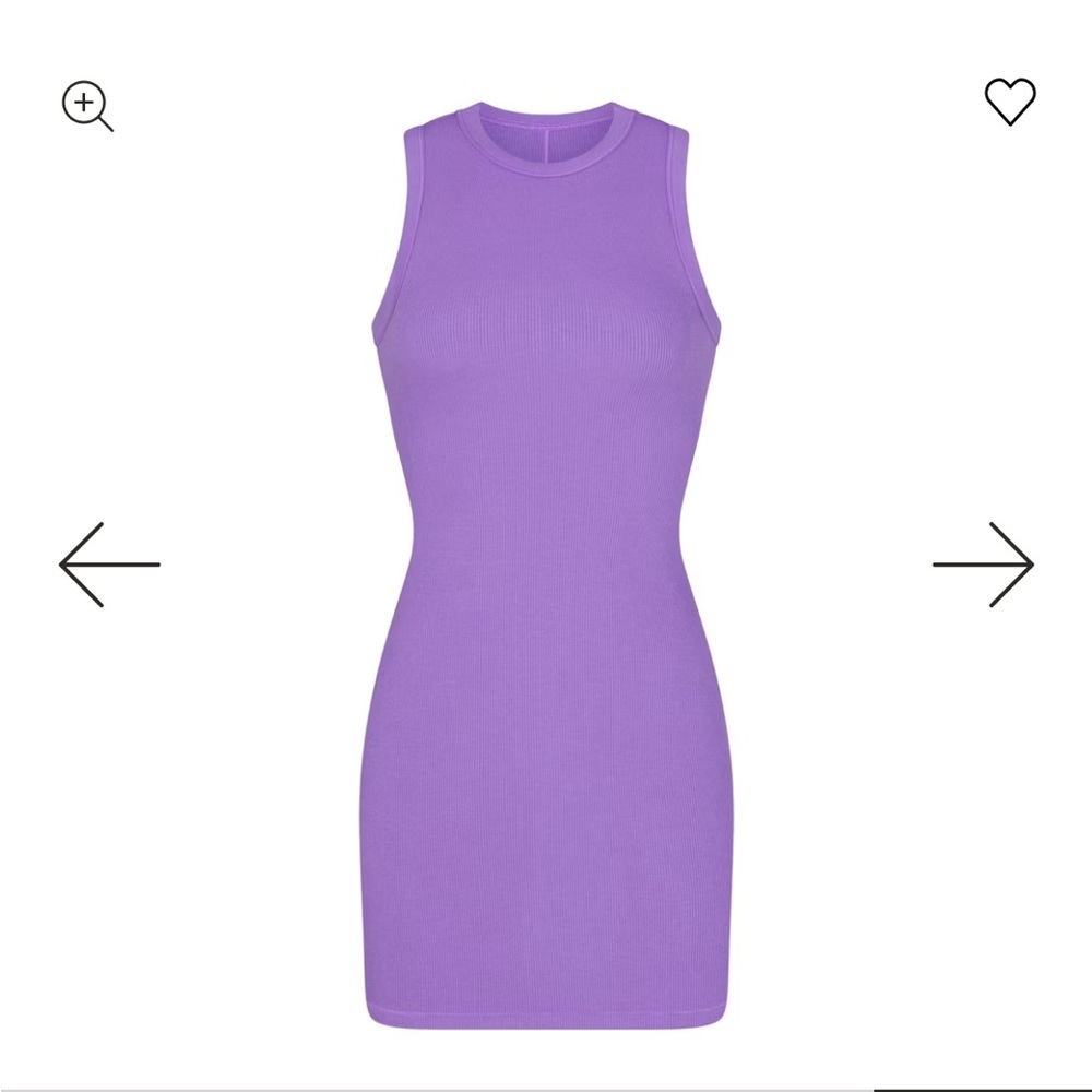 Skims Cotton Rib Ultra Violet Tank Mini Dress